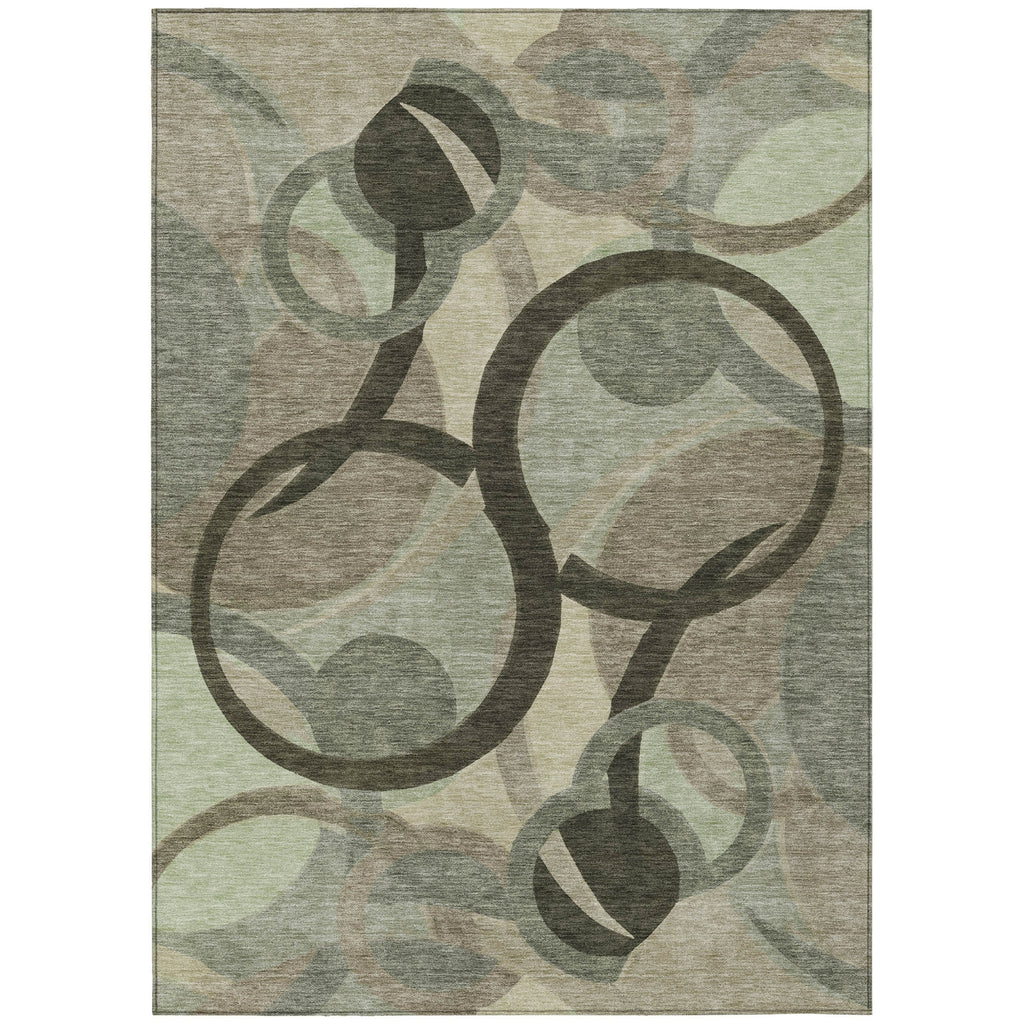 Piper Looms Chantille Geometric ACN2168 Brown Machine Washable Area Rug main image