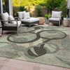 Piper Looms Chantille Geometric ACN2168 Brown Machine Washable Area Rug Outdoor Lifestyle Image Feature
