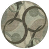 Piper Looms Chantille Geometric ACN2168 Brown Machine Washable Area Rug Round Main Image