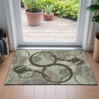 Piper Looms Chantille Geometric ACN2168 Brown Machine Washable Area Rug Scatter Lifestyle Image Feature