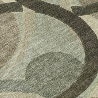 Piper Looms Chantille Geometric ACN2168 Brown Machine Washable Area Rug Swatch Image