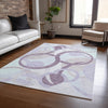 Piper Looms Chantille Geometric ACN2168 Plum Machine Washable Area Rug Lifestyle Image Feature