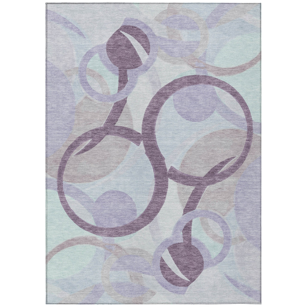 Piper Looms Chantille Geometric ACN2168 Plum Machine Washable Area Rug main image