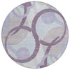 Piper Looms Chantille Geometric ACN2168 Plum Machine Washable Area Rug Round Main Image