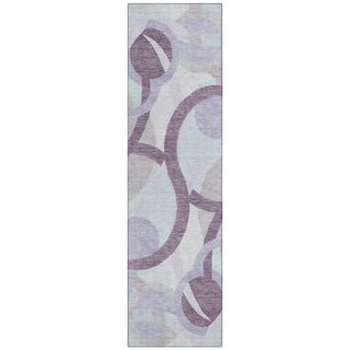 Piper Looms Chantille Geometric ACN2168 Plum Machine Washable Area Rug Runner Main Image