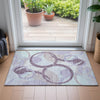 Piper Looms Chantille Geometric ACN2168 Plum Machine Washable Area Rug Scatter Lifestyle Image Feature