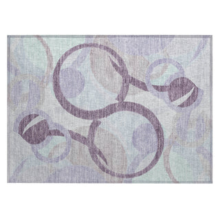 Piper Looms Chantille Geometric ACN2168 Plum Machine Washable Area Rug Scatter Main Image
