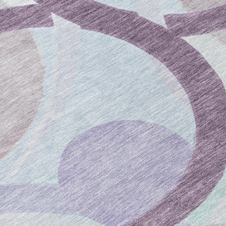Piper Looms Chantille Geometric ACN2168 Plum Machine Washable Area Rug Swatch Image