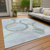 Piper Looms Chantille Geometric ACN2168 Sage Machine Washable Area Rug Outdoor Lifestyle Image Feature