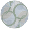 Piper Looms Chantille Geometric ACN2168 Sage Machine Washable Area Rug Round Main Image