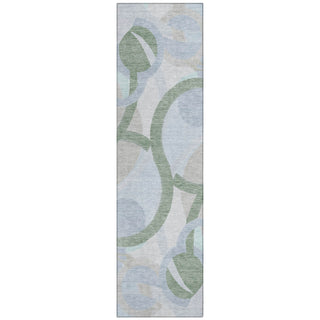 Piper Looms Chantille Geometric ACN2168 Sage Machine Washable Area Rug Runner Main Image
