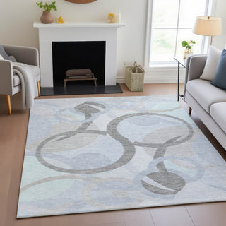 Piper Looms Chantille Geometric ACN2168 Taupe Machine Washable Area Rug Lifestyle Image Feature