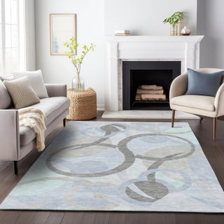 Piper Looms Chantille Geometric ACN2168 Taupe Machine Washable Area Rug Lifestyle Image Feature