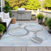 Piper Looms Chantille Geometric ACN2168 Taupe Machine Washable Area Rug Outdoor Lifestyle Image Feature