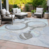 Piper Looms Chantille Geometric ACN2168 Taupe Machine Washable Area Rug Outdoor Lifestyle Image Feature
