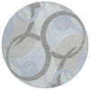 Piper Looms Chantille Geometric ACN2168 Taupe Machine Washable Area Rug Round Main Image