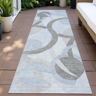 Piper Looms Chantille Geometric ACN2168 Taupe Machine Washable Area Rug Runner Outdoor Lifestyle Image Feature