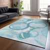 Piper Looms Chantille Geometric ACN2168 Teal Machine Washable Area Rug Lifestyle Image Feature
