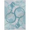 Piper Looms Chantille Geometric ACN2168 Teal Machine Washable Area Rug main image
