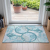 Piper Looms Chantille Geometric ACN2168 Teal Machine Washable Area Rug Scatter Lifestyle Image Feature
