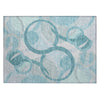 Piper Looms Chantille Geometric ACN2168 Teal Machine Washable Area Rug Scatter Main Image