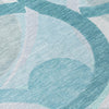 Piper Looms Chantille Geometric ACN2168 Teal Machine Washable Area Rug Swatch Image