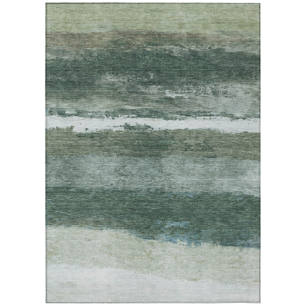 Piper Looms Chantille Stripes ACN2169 Aloe Machine Washable Area Rug main image