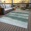 Piper Looms Chantille Stripes ACN2169 Aloe Machine Washable Area Rug Outdoor Lifestyle Image Feature