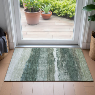Piper Looms Chantille Stripes ACN2169 Aloe Machine Washable Area Rug Scatter Lifestyle Image Feature