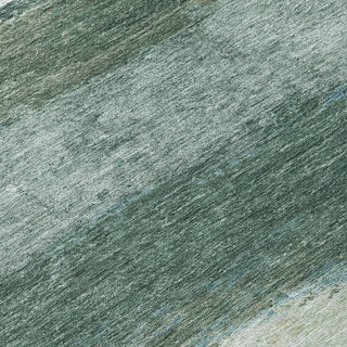 Piper Looms Chantille Stripes ACN2169 Aloe Machine Washable Area Rug Swatch Image
