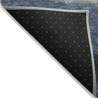 Piper Looms Chantille Stripes ACN2169 Blue Machine Washable Area Rug Backing Image