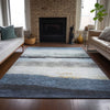 Piper Looms Chantille Stripes ACN2169 Blue Machine Washable Area Rug Lifestyle Image Feature
