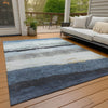 Piper Looms Chantille Stripes ACN2169 Blue Machine Washable Area Rug Outdoor Lifestyle Image Feature