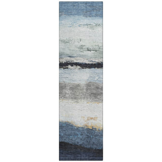 Piper Looms Chantille Stripes ACN2169 Blue Machine Washable Area Rug Runner Main Image
