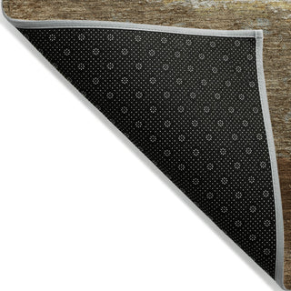 Piper Looms Chantille Stripes ACN2169 Brown Machine Washable Area Rug Backing Image