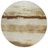 Piper Looms Chantille Stripes ACN2169 Brown Machine Washable Area Rug Round Main Image