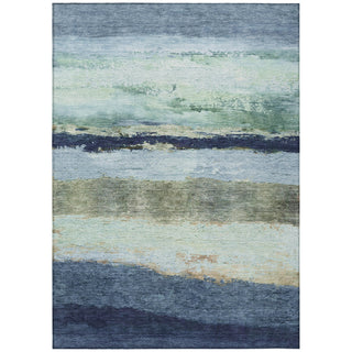 Piper Looms Chantille Stripes ACN2169 Denim Machine Washable Area Rug main image