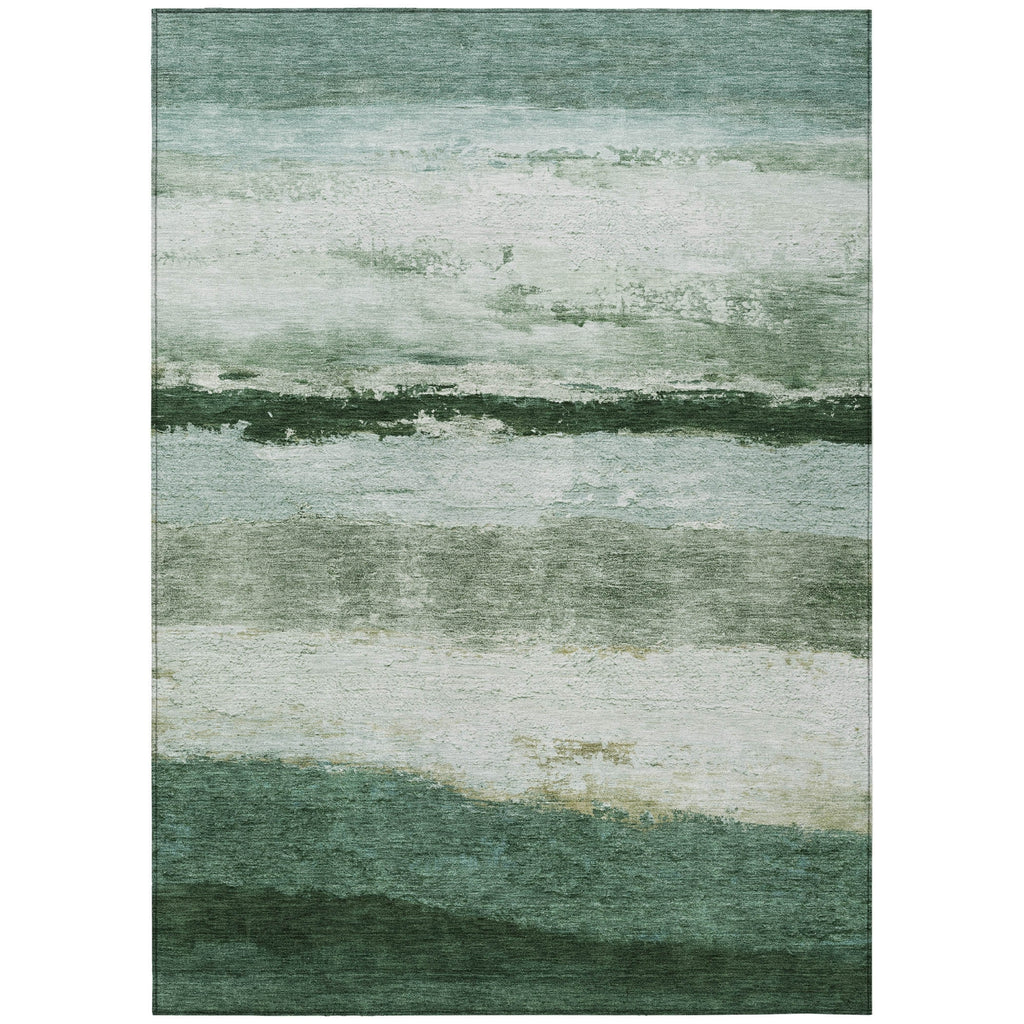 Piper Looms Chantille Stripes ACN2169 Fern Machine Washable Area Rug main image