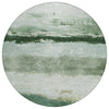 Piper Looms Chantille Stripes ACN2169 Fern Machine Washable Area Rug Round Main Image