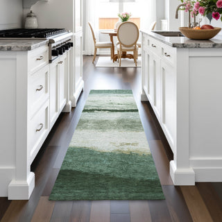 Piper Looms Chantille Stripes ACN2169 Fern Machine Washable Area Rug Runner Lifestyle Image Feature