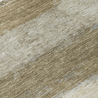 Piper Looms Chantille Stripes ACN2169 Khaki Machine Washable Area Rug Swatch Image