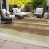 Piper Looms Chantille Stripes ACN2169 Paprika Machine Washable Area Rug Outdoor Lifestyle Image Feature