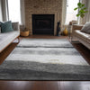 Piper Looms Chantille Stripes ACN2169 Pewter Machine Washable Area Rug Lifestyle Image Feature