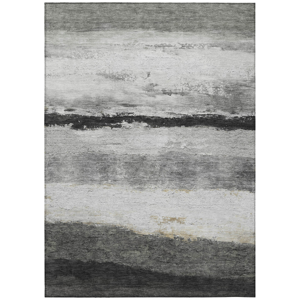 Piper Looms Chantille Stripes ACN2169 Pewter Machine Washable Area Rug main image