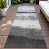 Piper Looms Chantille Stripes ACN2169 Pewter Machine Washable Area Rug Runner Outdoor Lifestyle Image Feature