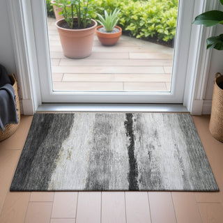 Piper Looms Chantille Stripes ACN2169 Pewter Machine Washable Area Rug Scatter Lifestyle Image Feature