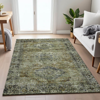 Piper Looms Chantille Global ACN2170 Aloe Machine Washable Area Rug Lifestyle Image Feature