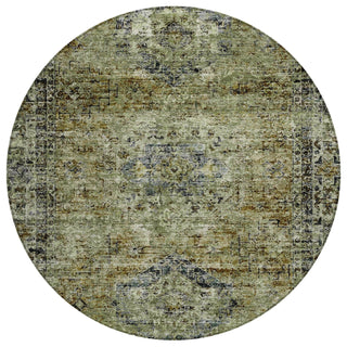 Piper Looms Chantille Global ACN2170 Aloe Machine Washable Area Rug Round Main Image