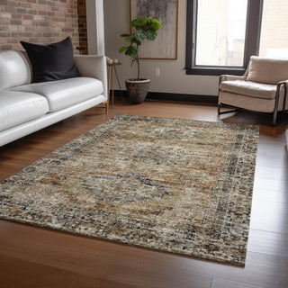 Piper Looms Chantille Global ACN2170 Copper Machine Washable Area Rug Lifestyle Image Feature