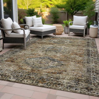 Piper Looms Chantille Global ACN2170 Copper Machine Washable Area Rug Outdoor Lifestyle Image Feature